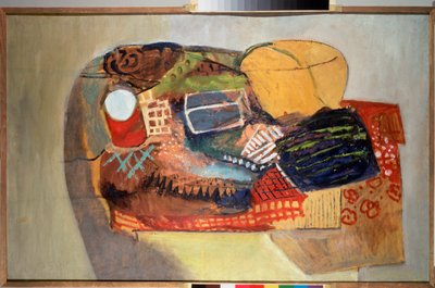 Naturaleza mortuoria. Pintura de David Petrovich Sterenberg (1881-1948), papel sobre papel de David Petrovich Sterenberg