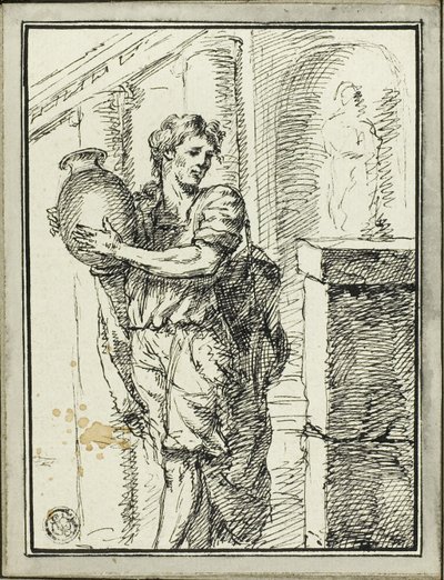 Hombre con jarra en la mano de David Pièrre Giottino Humbert de Superville