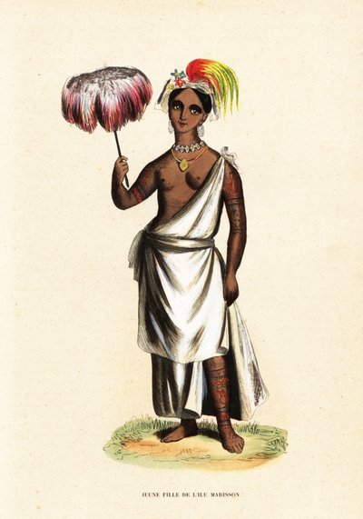 Piteenee, una joven de Nuku Hiva, Islas Marquesas (Polinesia Francesa) de David Porter