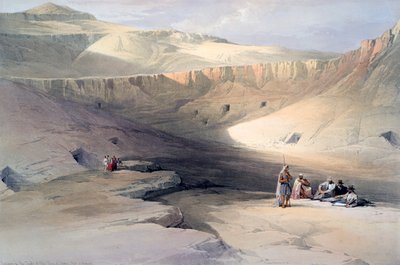 Entrada a las Tumbas de los Reyes de Tebas, Bab-el-Malouk, siglo XIX de David Roberts, Louis Haghe