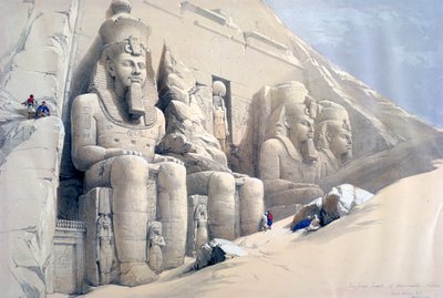 El Gran Templo de Abu Simbel, Nubia, siglo XIX de David Roberts, Louis Haghe