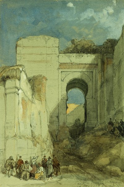 Una antigua puerta morisca, Granada, 1883 de David Roberts