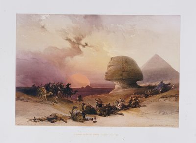 Aproximación del simún. Desierto de Gizeh, de "Egipto y Nubia" de David Roberts