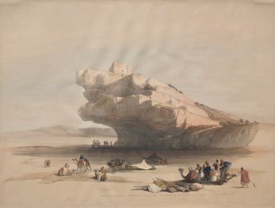 Acceso a Petra, una Antigua Torre de Vigilancia que Domina el Valle de El Chor de David Roberts