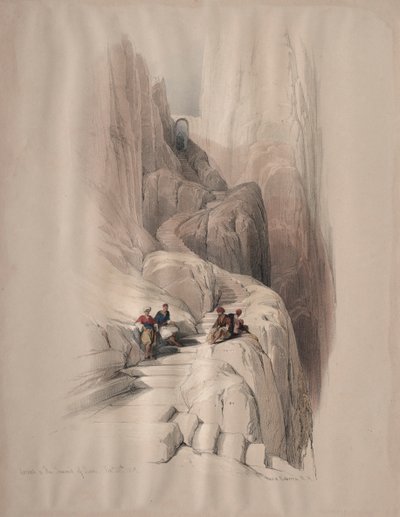 Ascenso a la Cima del Sinaí, 1839 de David Roberts