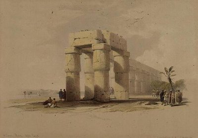 En Luxor, Tebas, Alto Egipto, de "Egipto y Nubia", Vol.1 de David Roberts