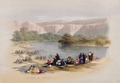 Orillas del Jordán, 2 de abril de 1839, lámina 48 del Volumen II de 