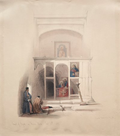 Capilla de Elías en el Monte Horeb, 1839 de David Roberts