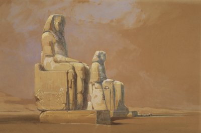 Colosos, Tebas, 1838 de David Roberts