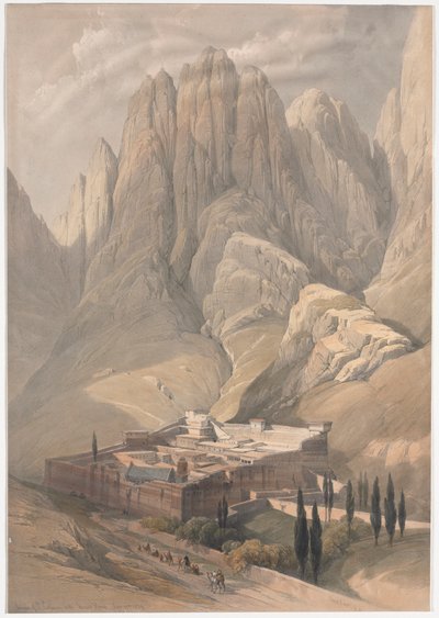 Convento de Santa Catalina con el Monte Horeb de David Roberts