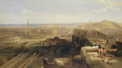Edimburgo desde el Castillo de David Roberts