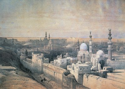Egipto, El Cairo, litografía de 1839 de David Roberts