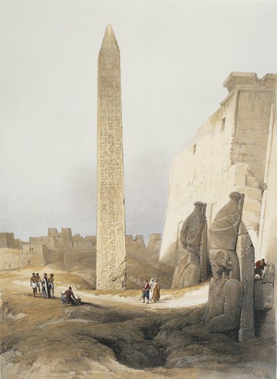 Egipto, Obelisco en el Templo de Luxor de David Roberts