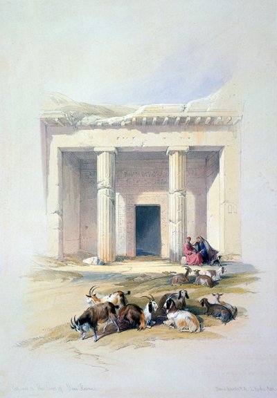 Entrada a la Cueva de Beni Hassan, siglo XIX de David Roberts