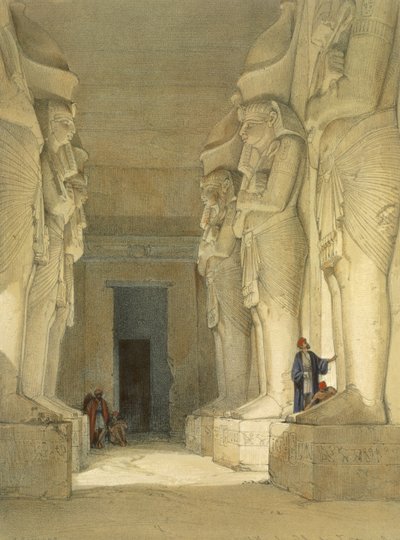Templo excavado de Gysha, Nubia, de Egipto y Nubia, Vol.1 de David Roberts