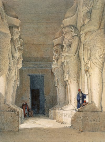 Templo excavado de Gyrshe, Nubia, siglo XIX de David Roberts