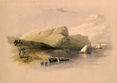 Fortaleza de Ibrim, Nubia, de "Egipto y Nubia", Vol.1 de David Roberts