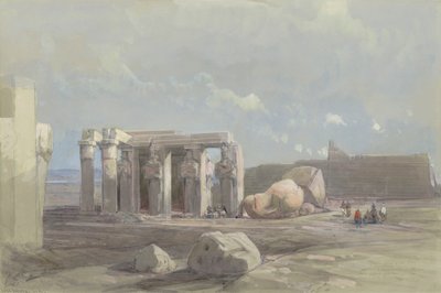 Fragmentos de una estatua colosal en el Memnonium, Tebas de David Roberts