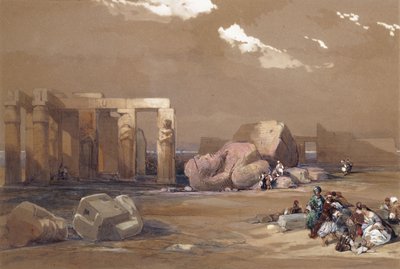 Fragmentos de los grandes colosos en el Memnonium, Tebas, 1838 de David Roberts
