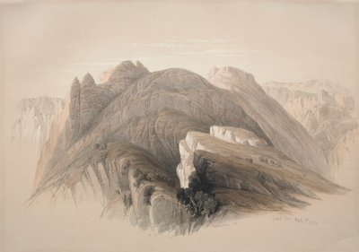Gebil Hor. Monte Hor, desde los Acantilados que Rodean Petra de David Roberts