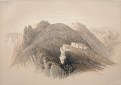 Gebil Hor. Monte Hor, desde los acantilados que rodean Petra, 1839 de David Roberts