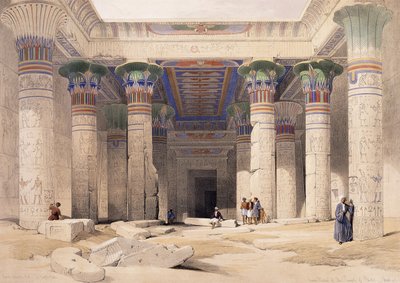 Gran pórtico del Templo de Filae - Nubia, 1842-1849 de David Roberts