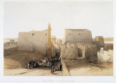 Gran entrada al Templo de Luxor en “La Tierra Santa”, Londres 1849 de David Roberts