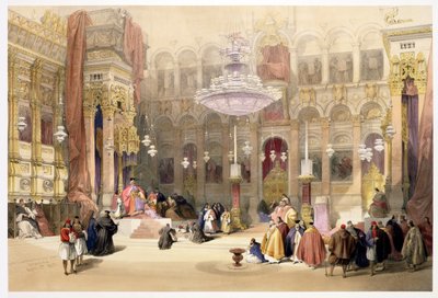 Iglesia Griega del Santo Sepulcro, Jerusalén, 11 de abril de 1839, lámina 4 del Volumen I de 