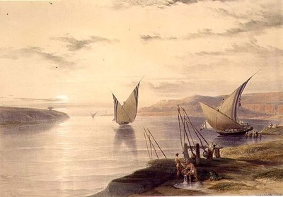 Hager Setsilis, de "Egypt and Nubia", Vol.1 (litografía) de David Roberts
