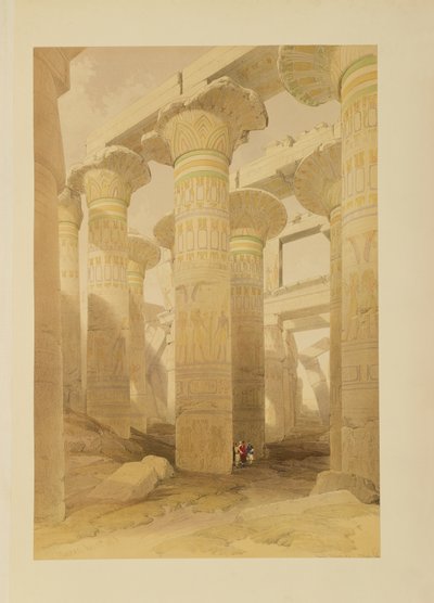 Sala de Columnas, Karnak, de Egipto y Nubia, Vol.1 de David Roberts