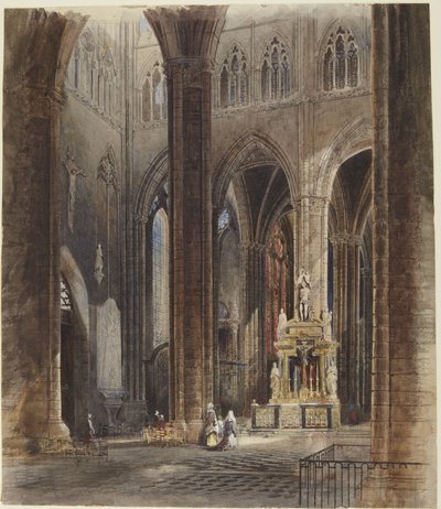 Interior de la catedral de Amiens de David Roberts