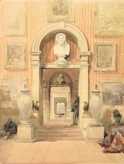 Interior de Thirlestaine House, Cheltenham de David Roberts