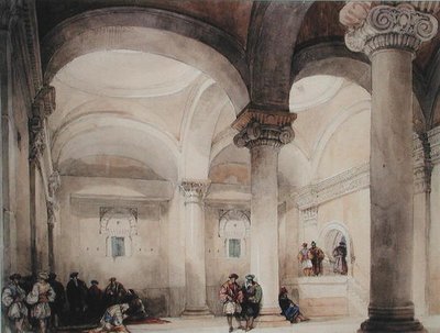 Interior de una mezquita, c.1835 de David Roberts
