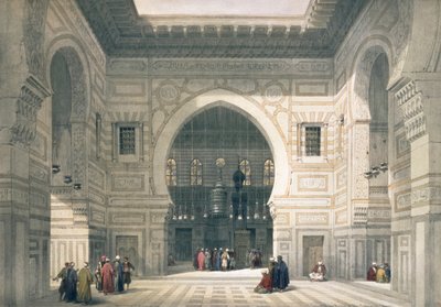 Interior de la Mezquita del Sultán Hassan, El Cairo, Egipto de David Roberts