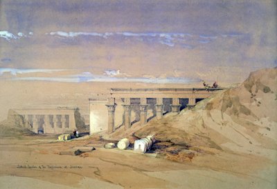 Vista lateral del templo llamado Tifoneo en Dendera, Egipto, siglo XIX de David Roberts
