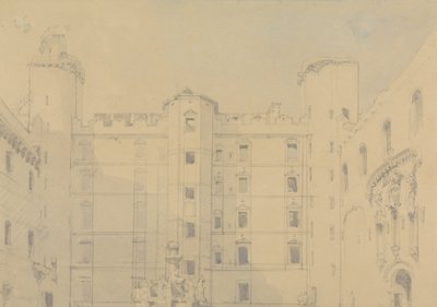 Patio del Palacio de Linlithgow, West Lothian de David Roberts