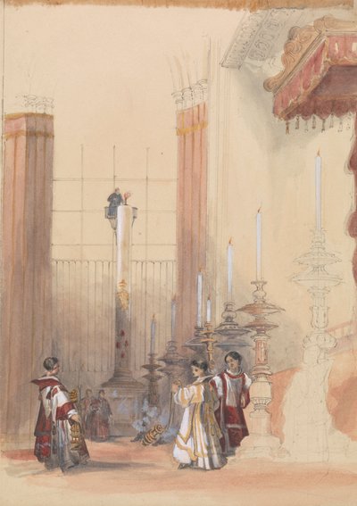 Boceto preparatorio para "La Catedral de Sevilla de David Roberts