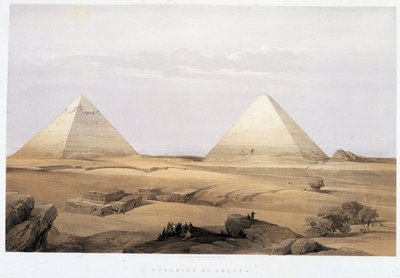 Pirámides de Giza - en “La Tierra Santa”, Londres 1849 de David Roberts