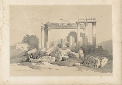 Ruinas del pórtico oriental del templo de Baalbec de David Roberts