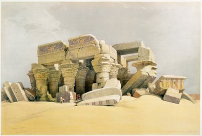 Ruinas del Templo de Kom Ombo, Egipto, c. 1845 de David Roberts