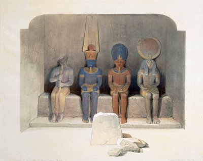 Santuario del Templo de Abu Simbel, Egipto de David Roberts