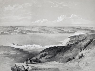 Mar de Galilea, del Viaje a Tierra Santa, litografía de David Roberts de David Roberts