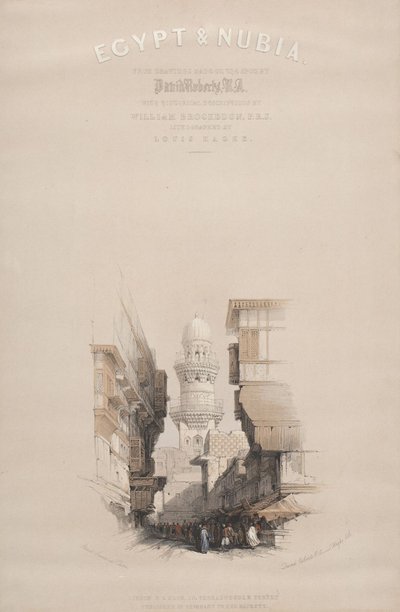 Escena callejera en El Cairo, Egipto de David Roberts