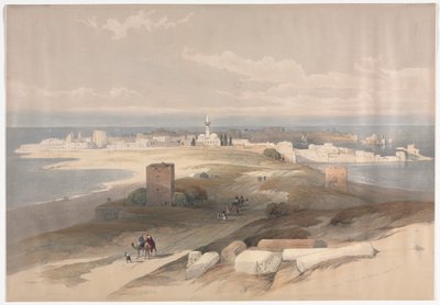 Sur o Tsor, la Antigua Tiro desde el Istmo de David Roberts
