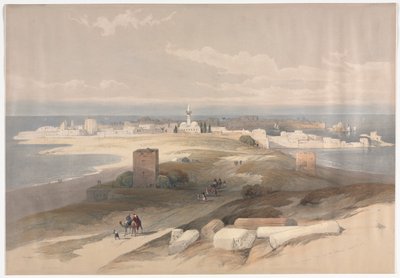 Sur o Tsor, Tiro Antiguo desde el Istmo, 1839 de David Roberts