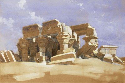 Templo de Kom Ombo, Alto Egipto, 1838 de David Roberts