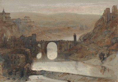 El Puente de Toledo, cerca de Madrid, España de David Roberts