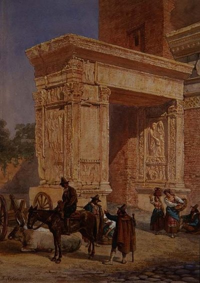 La Puerta del Orfebre, Roma de David Roberts