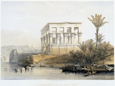 El Templo Hypaethral en Philae, llamado la Cama del Faraón - en "La Tierra Santa", Londres 1849 de David Roberts