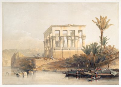 El Templo Hipetra en Philae, llamado la Cama del Faraón, Egipto de David Roberts